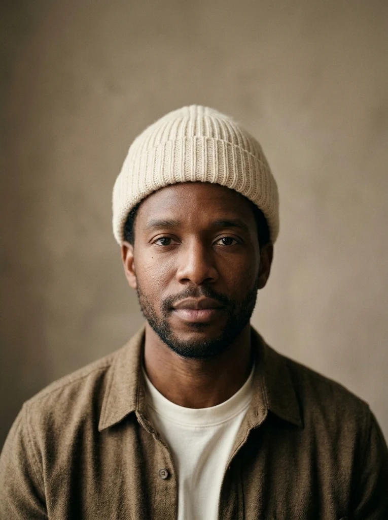 After: AI beanie styling